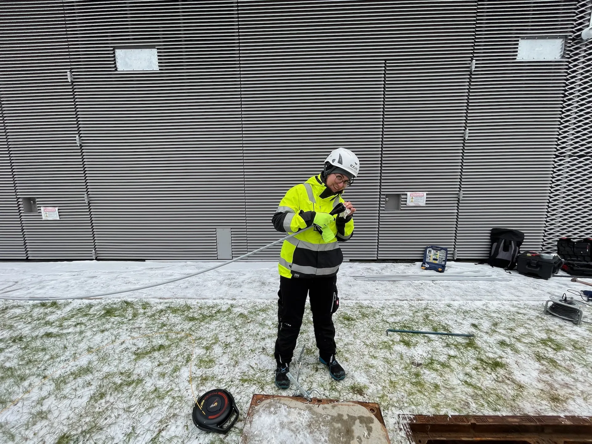 Kopterflug Inspektionsteam bei der Arbeit